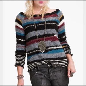 NWT Free People Montmarte Striped Sweater